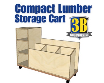 Compact Lumber Cart Build Plans: Rolling Shop Organizer (Digital Download)