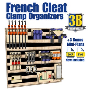French Cleat Clamp Organizer Build Plans / Instant Download / Woodworking Plans