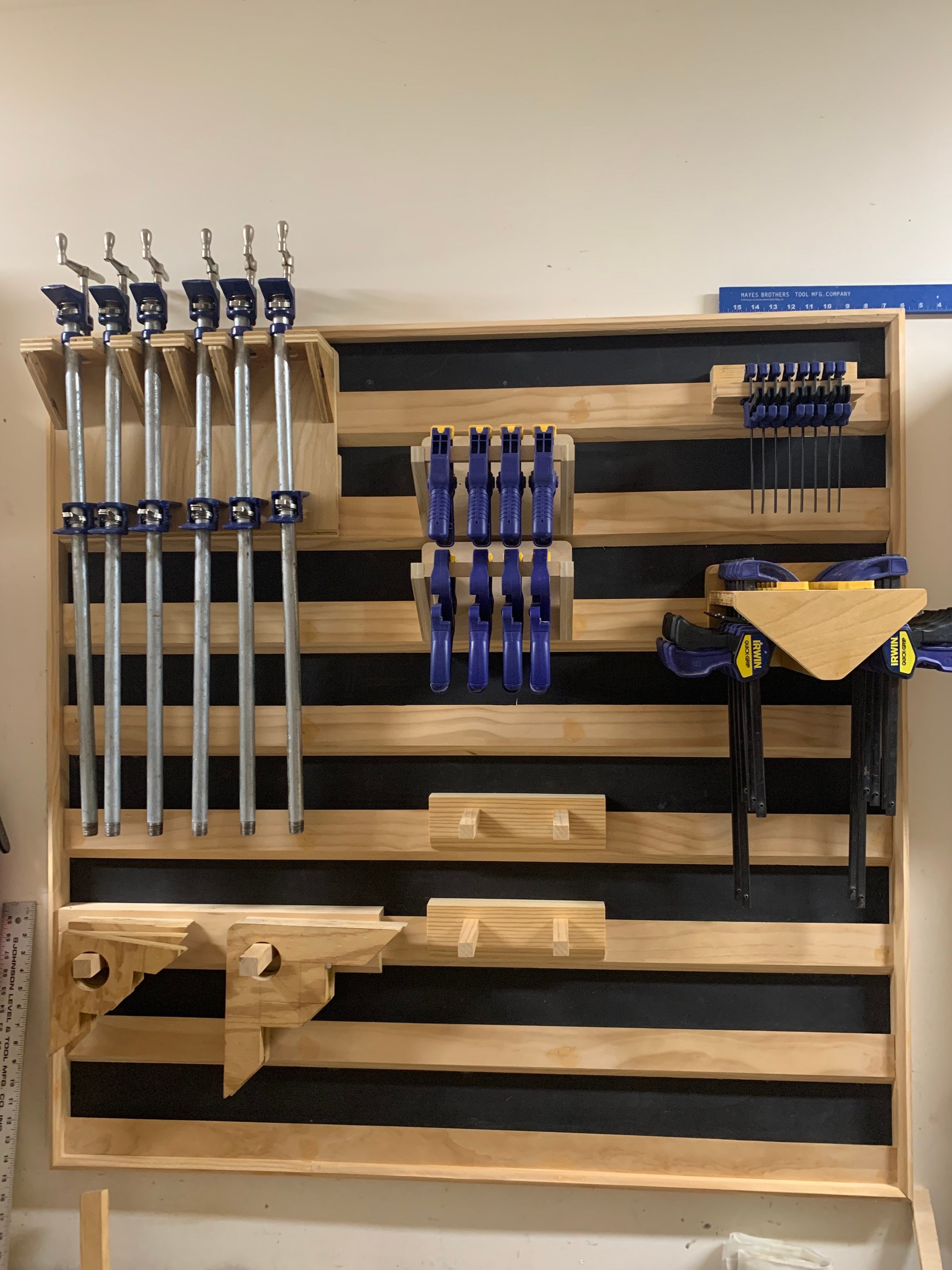 French Cleat Pipe Clamp Holder Build Plans Tool Storage Etsy