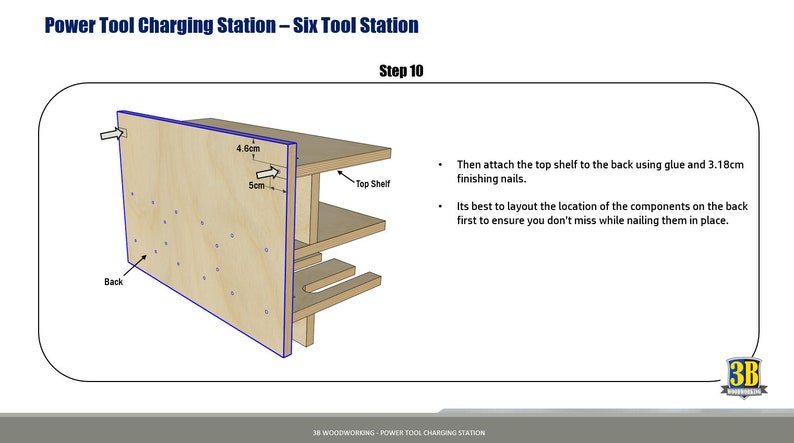 Power Tool Charging Station Plans: Cordless Drill Organizer (metric ...
