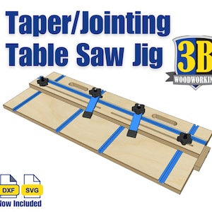 Taper Jointing Table Saw Jig - Build Plans /Table Saw jig / Digital Download / Woodworking Plans