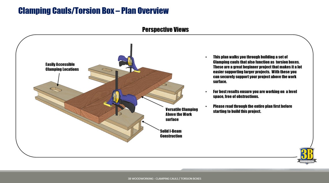 Torsion Boxes /clamping Cauls Build Plans / Digital Download Etsy
