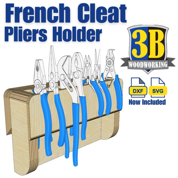 French Cleat Pliers Holder - Build Plans | Tool Storage, Handtool Organizer