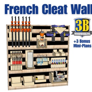 French Cleat Tool Wall Organizer - Build Plans | Digital Plans | French Cleat System | Woodworking Plans