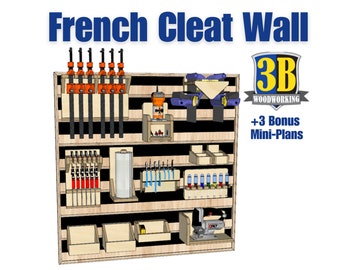 French Cleat Tool Wall Organizer Plans: Woodworking Plans (Digital Download)
