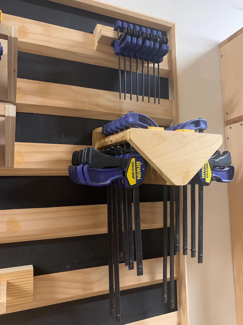 French Cleat Bar Clamp Storage Plans: DIY Garage Organizer (metric ...