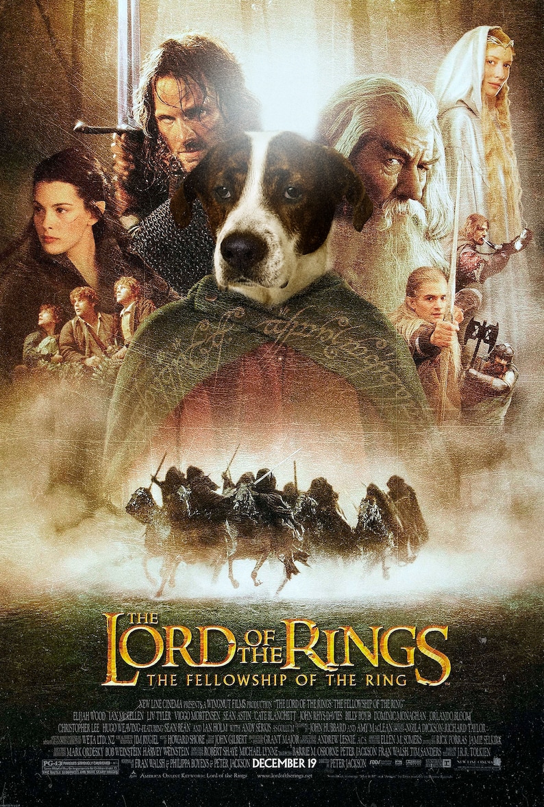 Lord of the Rings, Pet Art, Pet Painting, Pet Portrait, Custom Pet