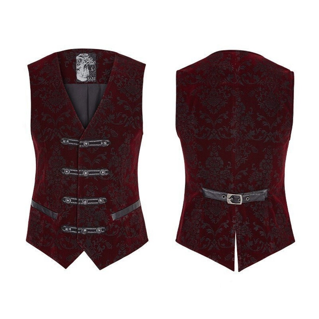 Handmade Men's Velvet Vest Renaissance Genuine Velvet Etsy