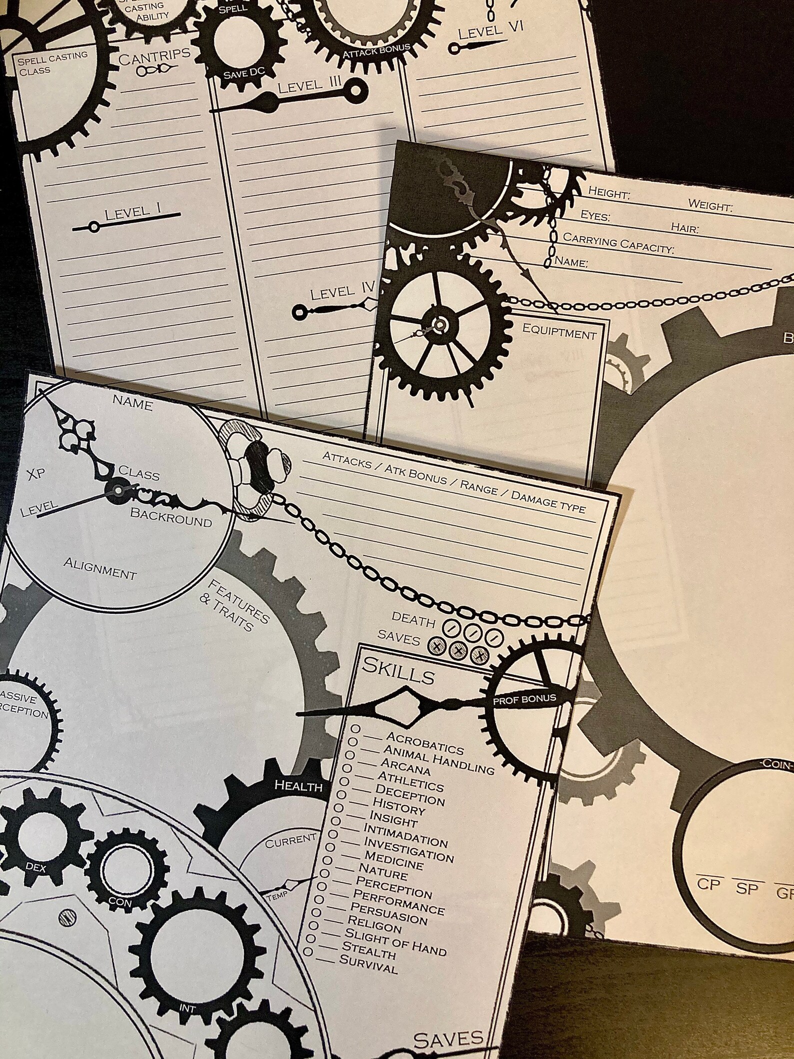 Clockwork D&d Character Sheet Steampunk Dnd 5e Sheet Etsy Canada