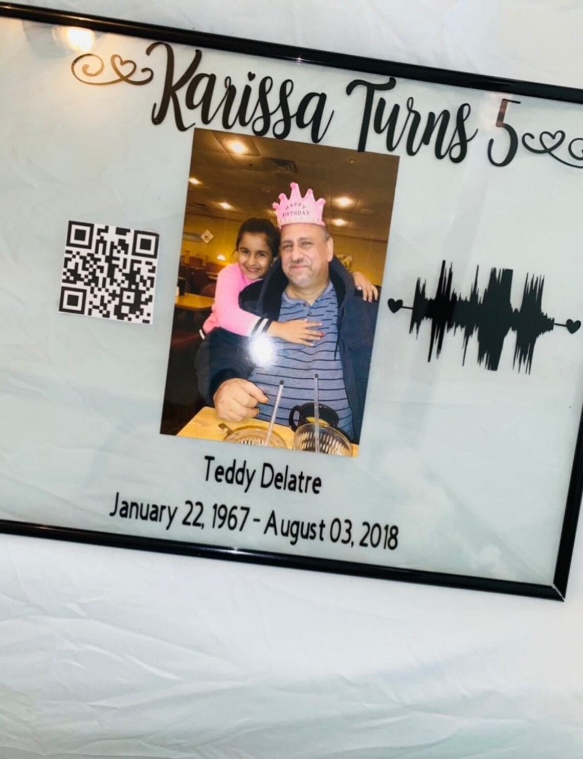 QR Code Picture Frame With Sound Wave Art and Quotations - Etsy UK