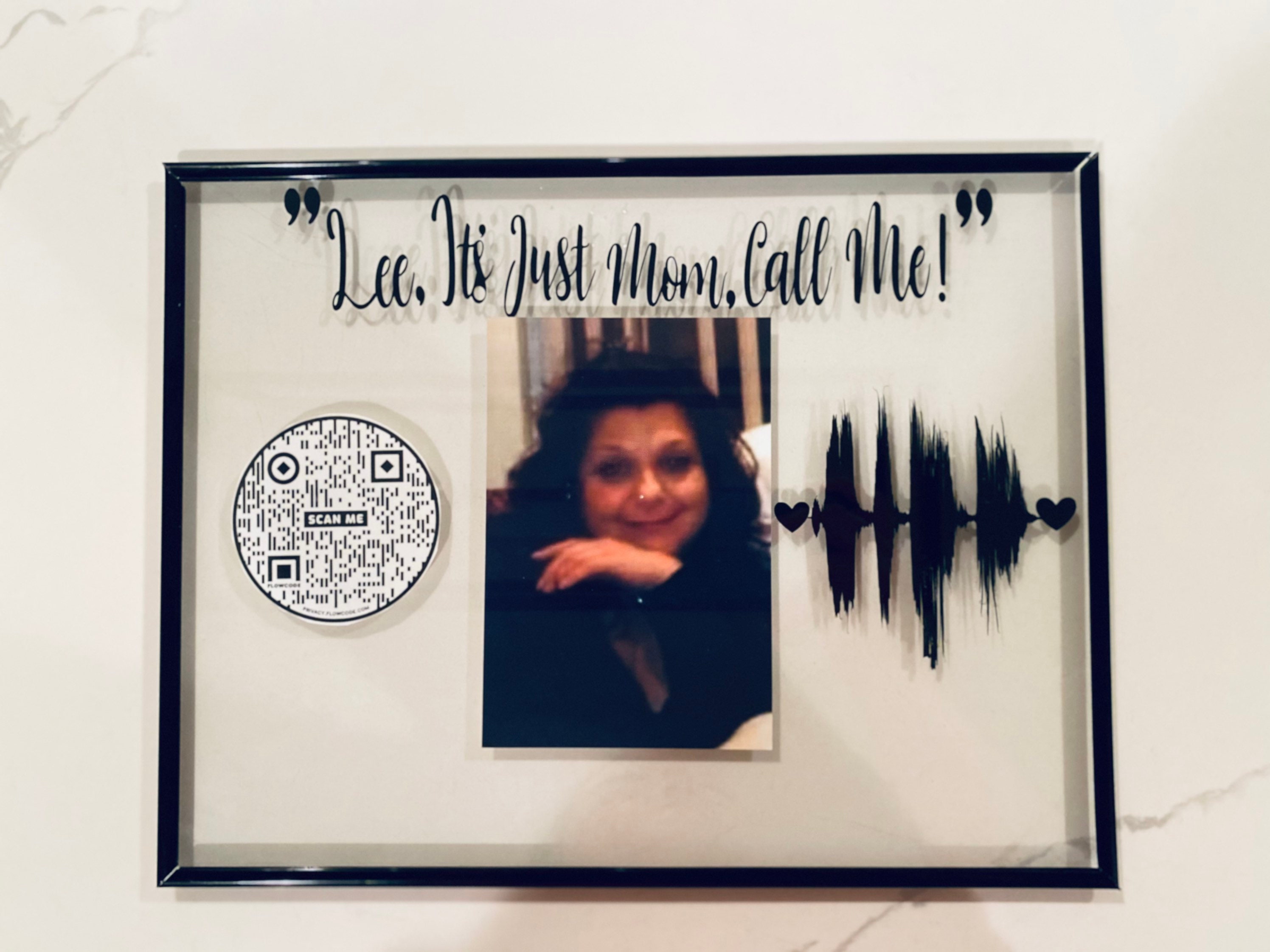 QR Code Picture Frame With Sound Wave Art and Quotations - Etsy UK