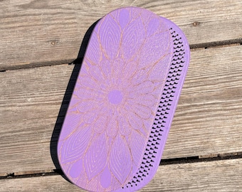 Mandala-nagelbord | Uniek zelfzorgcadeau voor haar | Wellnesscadeau dames | Yoga-meditatiecadeau | Acupressuurbord paars