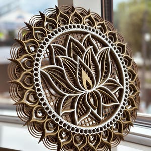 Handgefertigte hölzerne Mandala-Wandkunst | Boho Dekor | Yoga Studio Akzent | Meditations Geschenk | Heilige Geometrie Kunst | Schlafzimmer Wandkunst