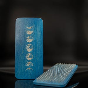 Exclusive blue Sadhu board 10mm “Parade of planets” - For meditation and yoga practices