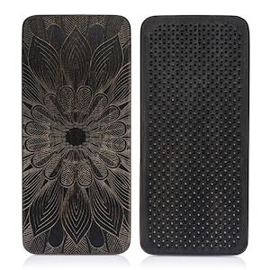 Black wood sadhu board, Nail board for meditation, Gift for yogi, Spiked board for foot massage, Acupuncture, Sadhu brett, Shakti mat