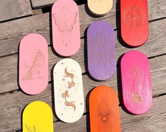 Sadhu Board Gift, Handpainted Nail Standing Platform | Alder Birch Plywood | 32×15.5cm, 4 Spacing Options