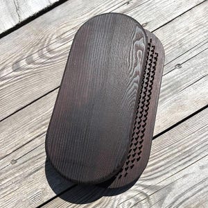 Sadhu board – Handcrafted thermo ash footboard with dynamic copper nails | Yoga gift | Self-care tool | Mindfulness practice
