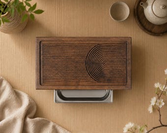 Houten theeblad cadeau voor hem | Handgemaakte gongfu-theeplank