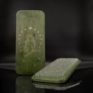 Sadhu board for beginners, Sadhu brett, Meditation tools, Nail boards, Yoga props, Foot acupressure, Nagelbrett, Shakti mat, Spiked desks