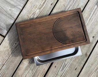 Handmade wooden tea tray Chaban - Ironwood table