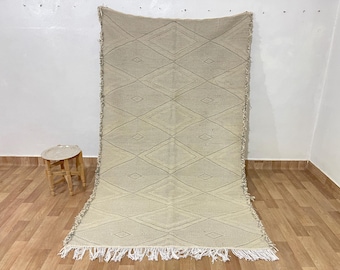 Tappeto marocchino Kilim Zanafi tessuto a mano - Tappeto in lana su misura