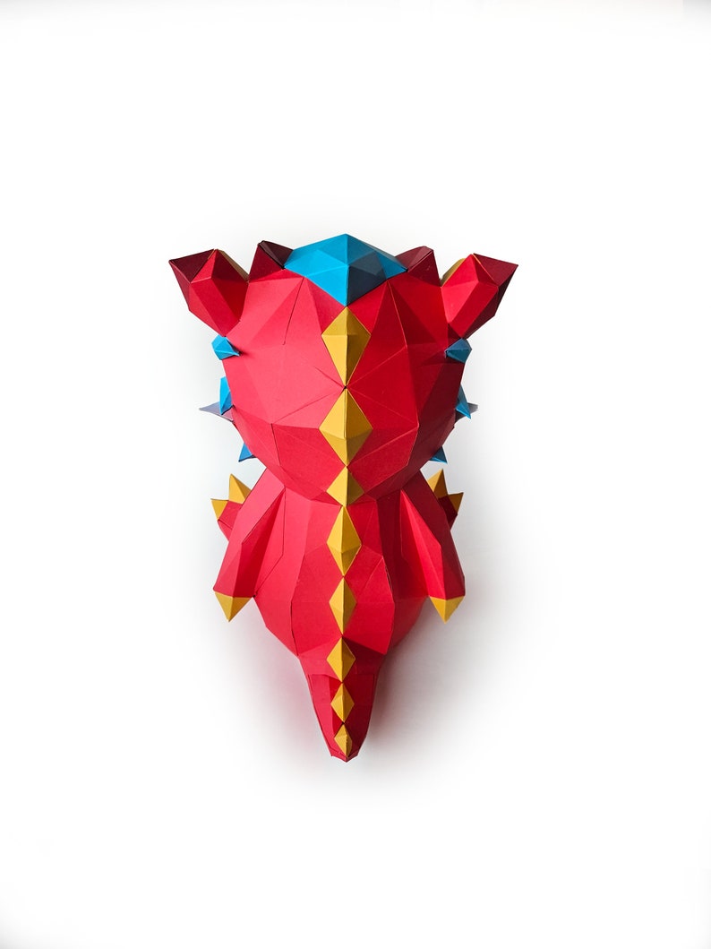 Buy Dragon Papercraft: Low Poly DIY Paper Sculpture (PDF, SVG) Online ...