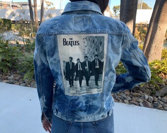 OOAK Beatles Abbey Road Upcycled Vintage Denim Vest
