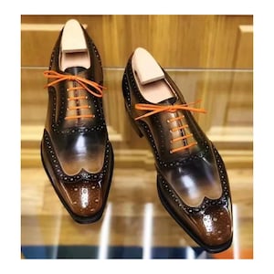 Tailor Made Men&#39;s Multicolored Leather Oxford Lace Up Handmade Fashion Men Shoes