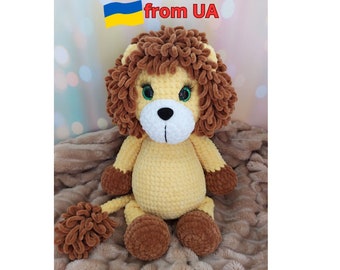 Lion King Personalized Birthday gift for toddler from mom -  Savannah plush crochet toy