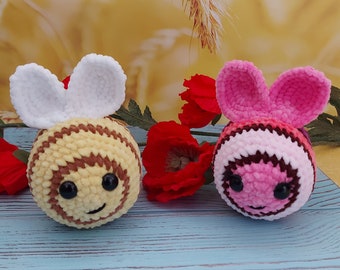 Queen bee granny gift from granddaughter amigurumi toy - Cute Bees plushie crochet