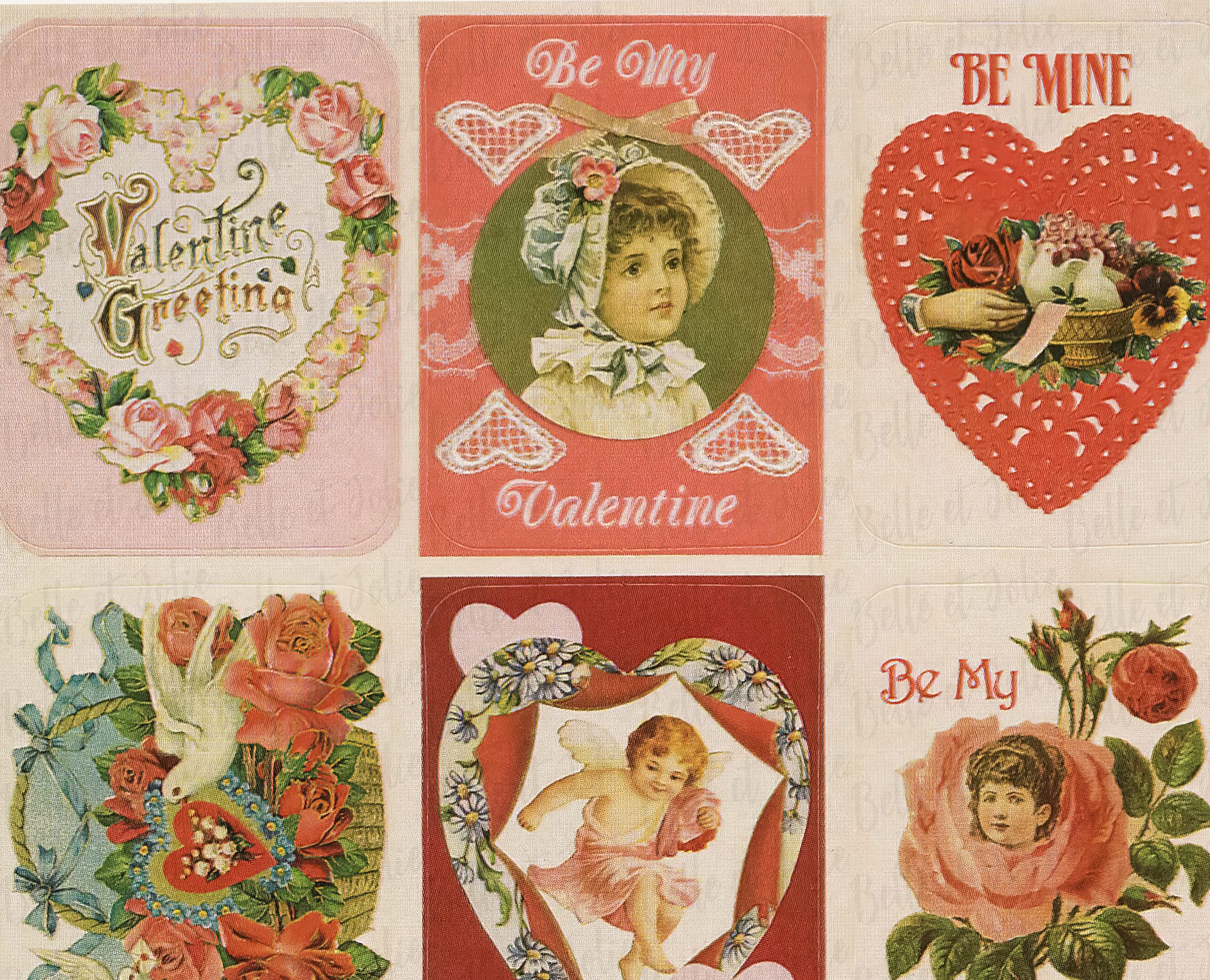 Victorian Valentine Clipart Sheet Vintage Valentine Printable - Etsy