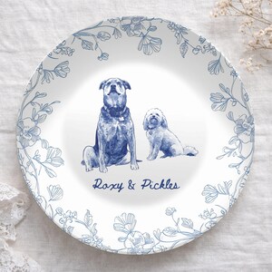 Personalized Dog Adoption Plate Custom Dog Portrait Plate Gotcha Day Gift for Dog Lovers New Puppy Gift Pet Adoption Keepsake Memorial Gift