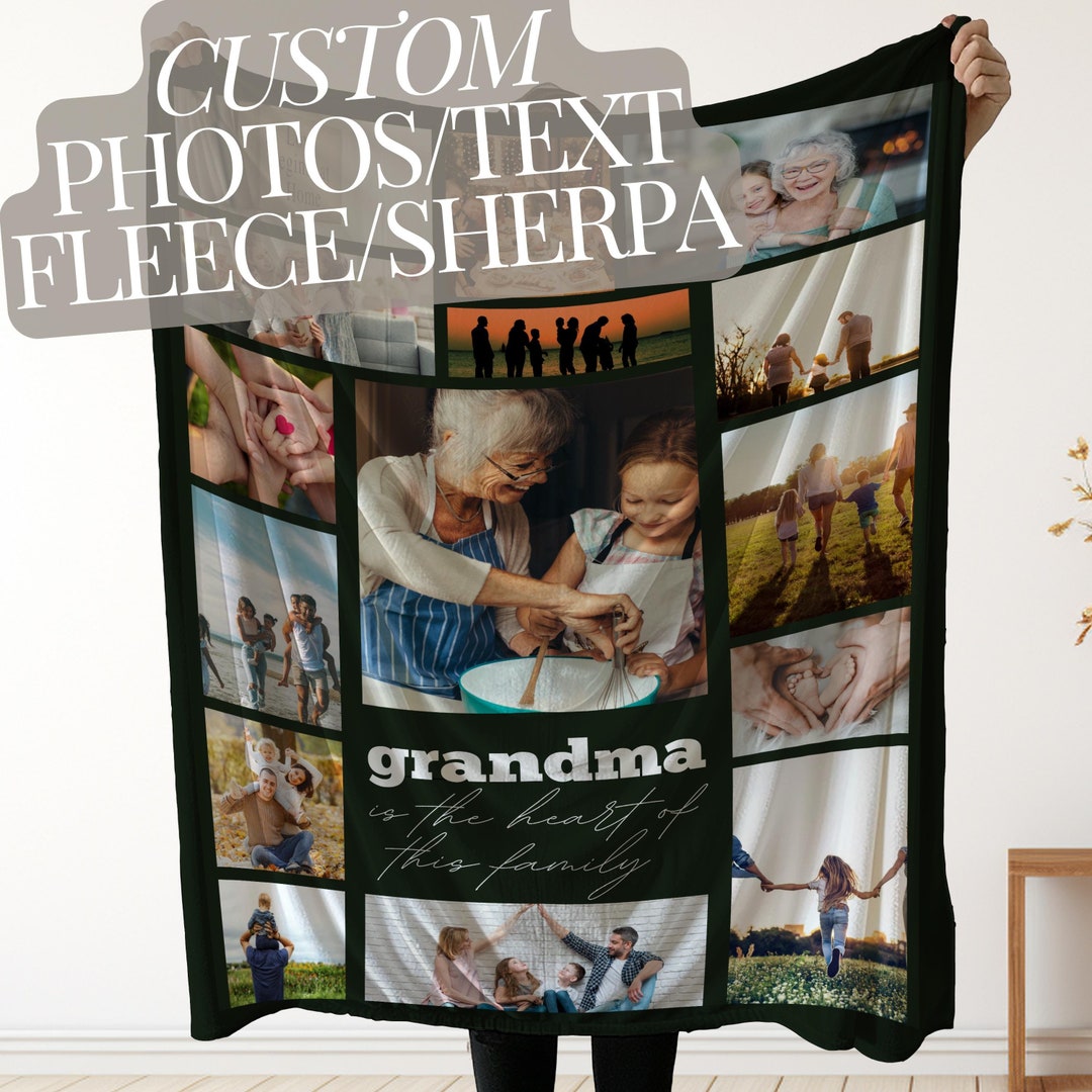 Personalized Photo Blanket - Gift Idea For Family - Mom You Are The Piece That Holds Us Together