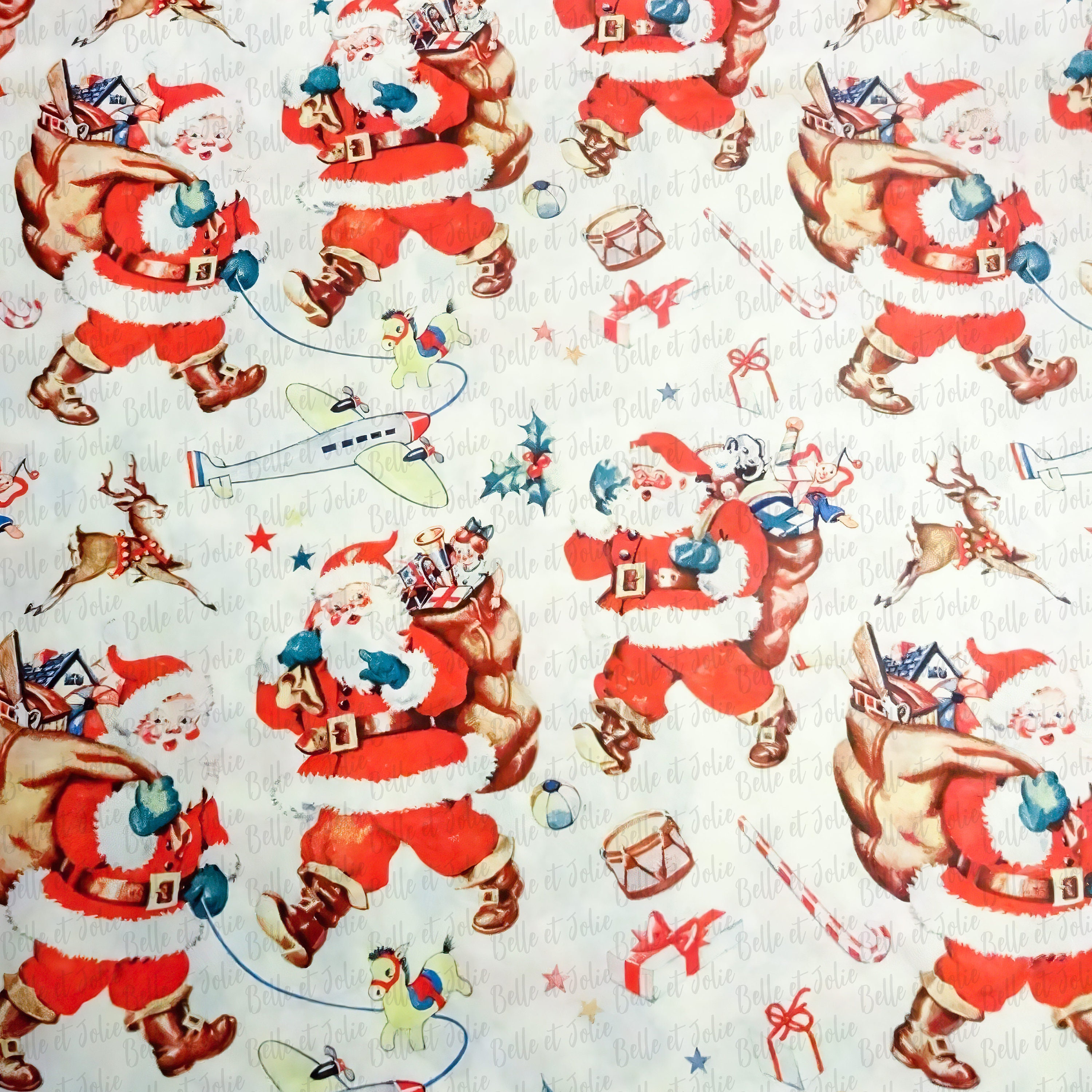 Vintage Christmas Wrapping Paper Printable Download North Pole