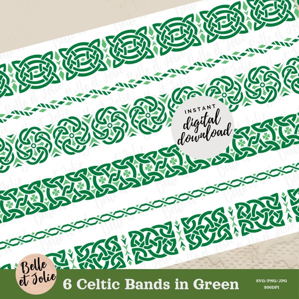 Celtic Border SVG, Celtic SVG, Celtic Divider Border Vector, Celtic Knot Bands, Celtic Frame, Celtic Designs, Celtic Graphics, SVG Celtic