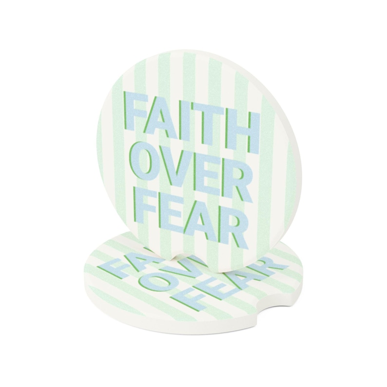 Religious Car Coaster, Christian Car Accessory, Faith Based Car Decor, Absorbent Soapstone Coaster, Teen Christian Gift, Birthday Gift Idea image 11