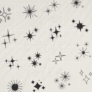 This star doodle bundle includes minimal, decorative hand-drawn motifs for crafting, digital design, and personalization. The high-resolution PNG and SVG files are compatible with Cricut, Silhouette, and other cutting or design software. Perfect for planners, journals, print-on-demand products, and whimsical aesthetic styles.