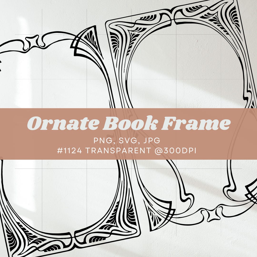Border Stencil Art Nouveau Frame SVG Book Border Art Deco