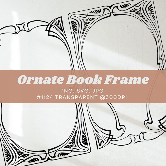 Border Stencil Art Nouveau Frame SVG Book Border Art Deco