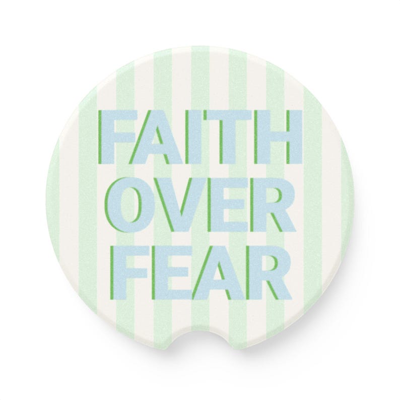 Religious Car Coaster, Christian Car Accessory, Faith Based Car Decor, Absorbent Soapstone Coaster, Teen Christian Gift, Birthday Gift Idea image 12