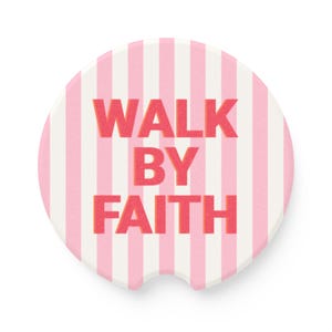 Religious Car Coaster, Christian Car Accessory, Faith Based Car Decor, Absorbent Soapstone Coaster, Teen Christian Gift, Birthday Gift Idea image 16