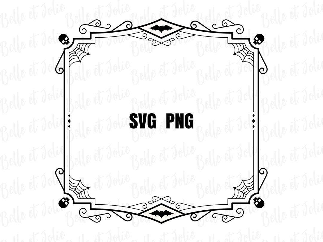 Halloween Frame Clipart, Halloween Border SVG PNG, Halloween Printable