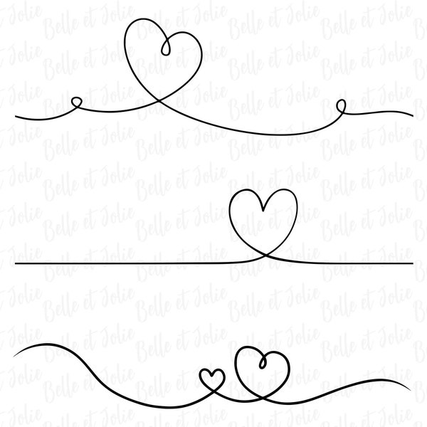 Heart Script SVG, Line Heart Art, Heart Line Drawing, Love Heart SVG, Love Heart Minimal Heart Mark Line Drawing Love Mark Line Art Gift