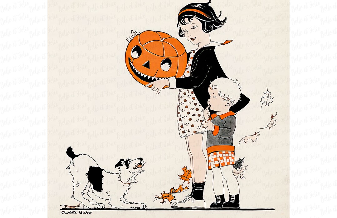 Vintage Halloween Printable, Halloween Art, HALLOWEEN Decor, Halloween