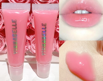 Pink Candy lipgloss handmade, vegan, jelly texture lipgloss squeeze tube
