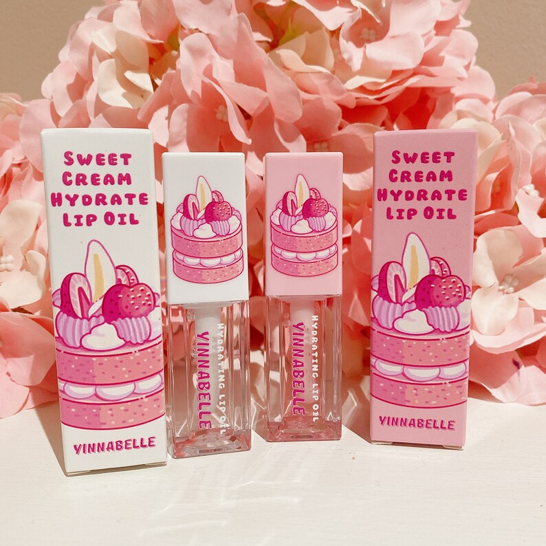 Sweet Cream Hydrating Lip Oil Lip Plumper Vegan Lip Oil Etsy