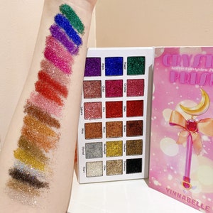 Crystal prism Magical wand all glitter eyeshadow palette, Magical Anime inspired