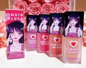 Anime Girl Vegan Liquid Blush, waterproof, velvet blush