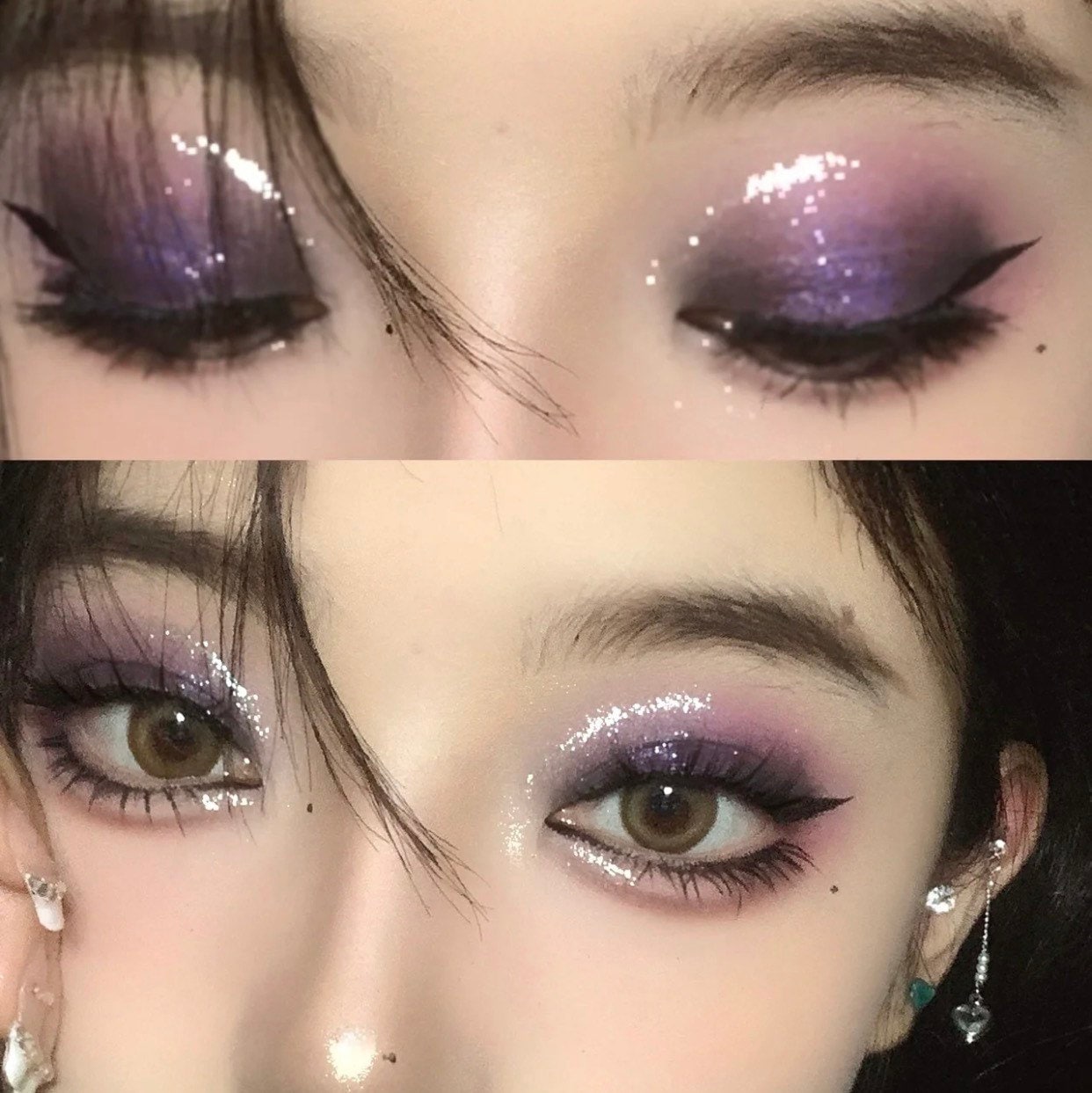 NANA Osaki Inspired Eyeshadow Palette, Gothic Makeup, Smokey Eyeshadow, 16  Shades Eyeshadow, Punk Makeup, Emo Girl, Egirl Makeup 