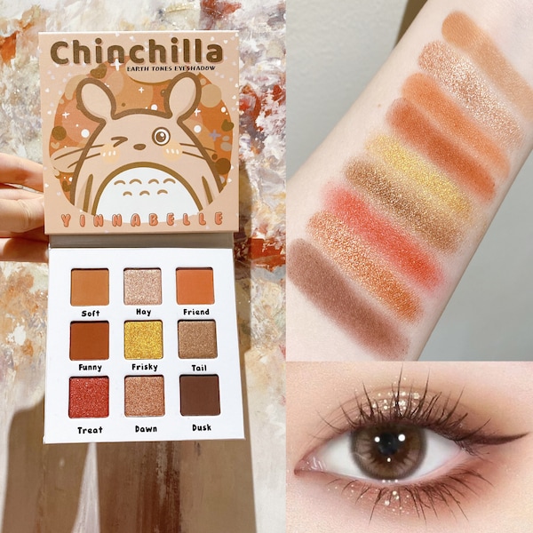 Chinchilla brown eyeshadow, natural shades kawaii eyeshadow palette